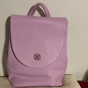 Elegant Lilac Leather Backpack